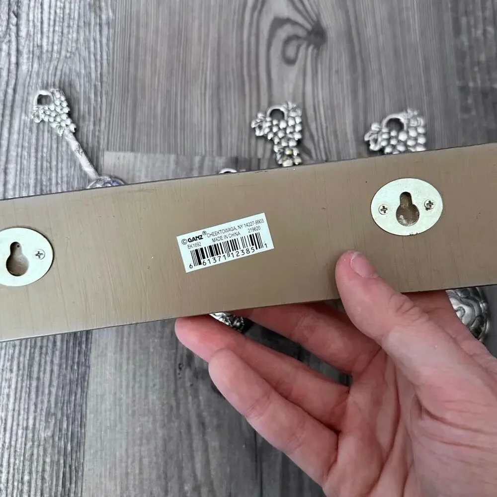 grape wine themed measuring spoons with rack